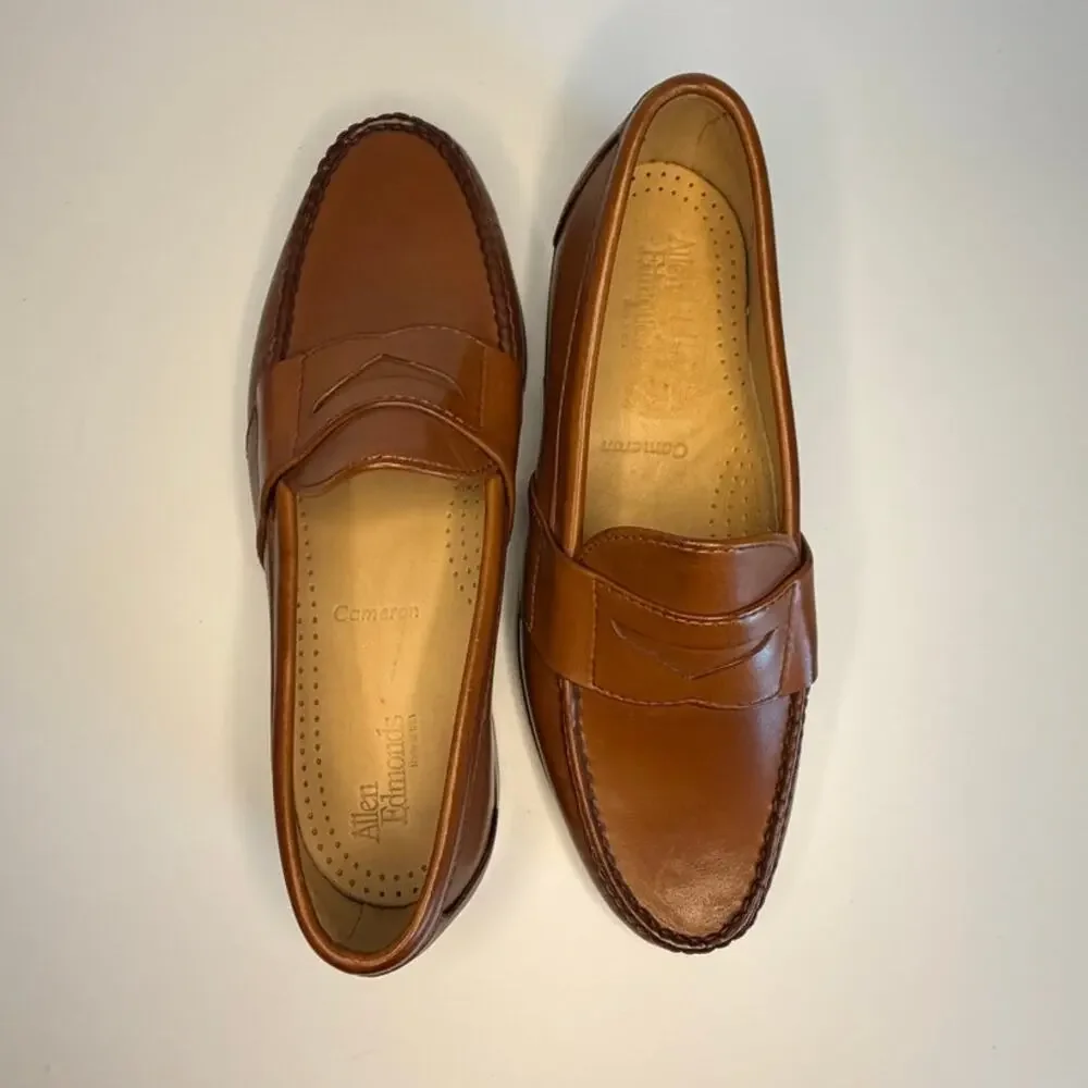 NIB Rancourt x Allen Edmonds Cameron Penny Loafer Brown Made in Maine 6.5 Wide E